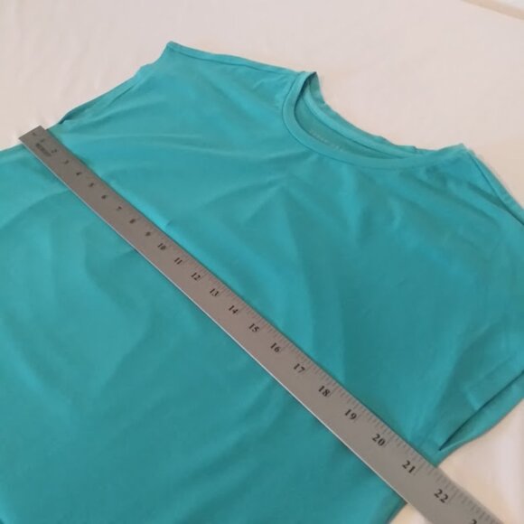 Susan Graver Modern Essentials women's size M turquoise blouse - Picture 7 of 13